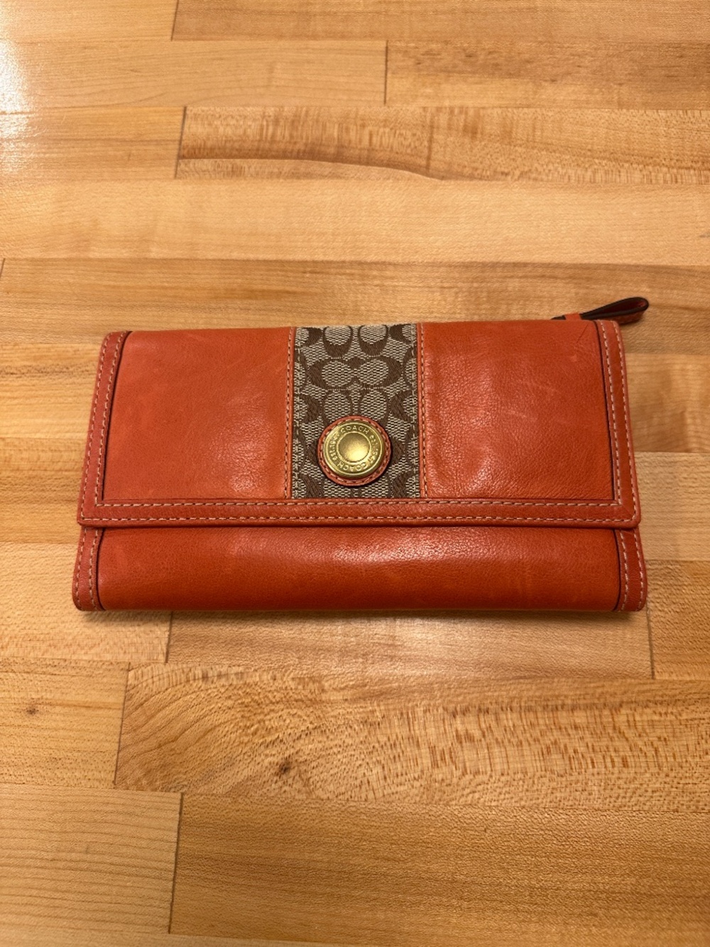 NEW Coach ERGO trifold women's wallet w/removable check book cover NEW old stock